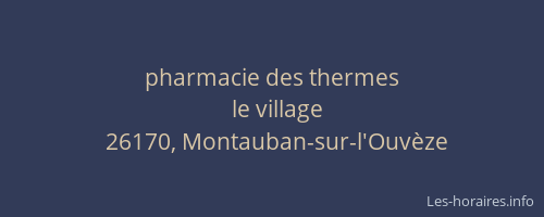 pharmacie des thermes