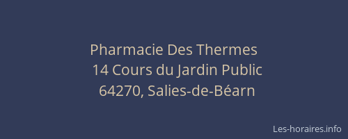 Pharmacie Des Thermes