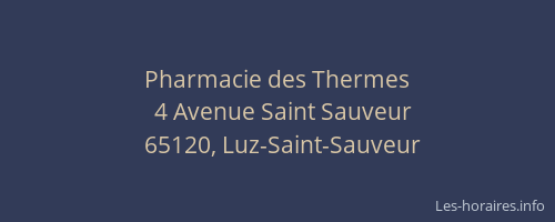 Pharmacie des Thermes