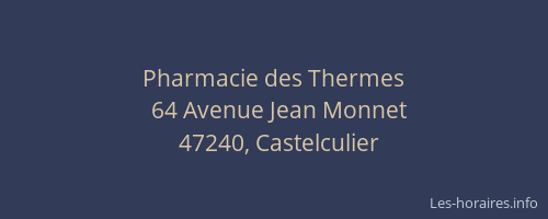 Pharmacie des Thermes