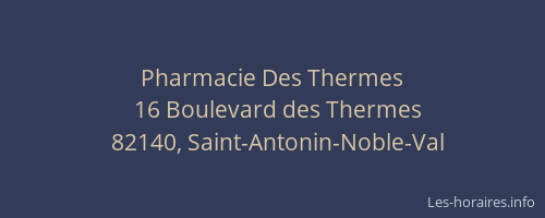 Pharmacie Des Thermes
