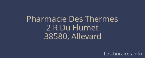 Pharmacie Des Thermes