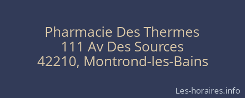 Pharmacie Des Thermes