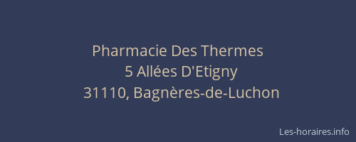 Pharmacie Des Thermes