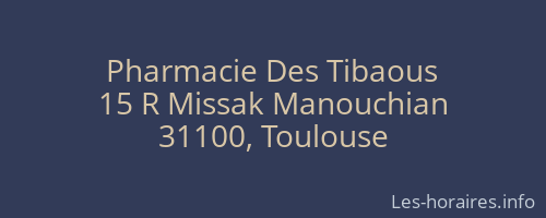 Pharmacie Des Tibaous
