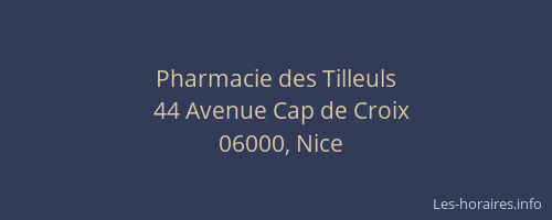 Pharmacie des Tilleuls