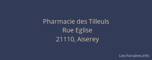 Pharmacie des Tilleuls
