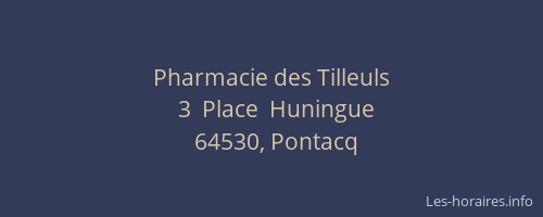 Pharmacie des Tilleuls