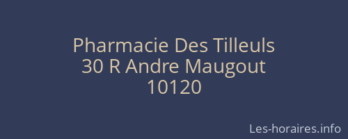 Pharmacie Des Tilleuls