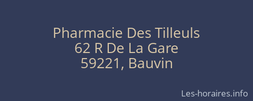 Pharmacie Des Tilleuls
