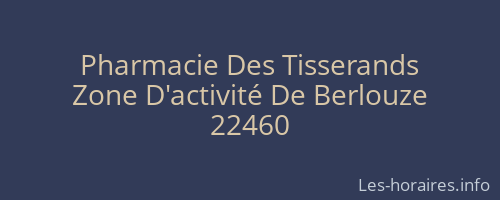Pharmacie Des Tisserands