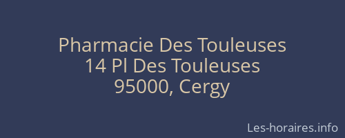 Pharmacie Des Touleuses