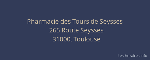 Pharmacie des Tours de Seysses
