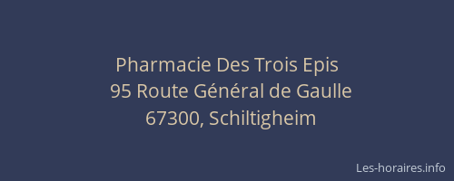 Pharmacie Des Trois Epis