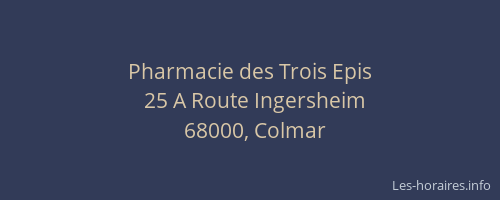 Pharmacie des Trois Epis