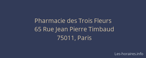 Pharmacie des Trois Fleurs