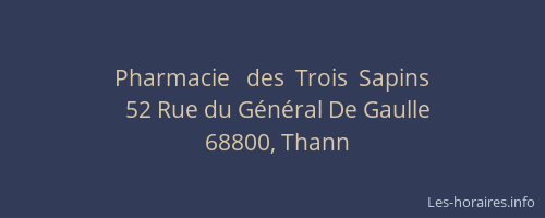 Pharmacie   des  Trois  Sapins