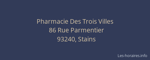Pharmacie Des Trois Villes
