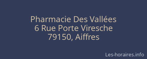 Pharmacie Des Vallées