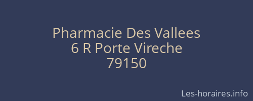 Pharmacie Des Vallees