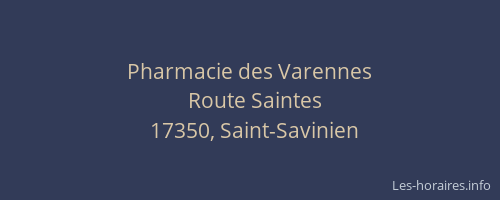 Pharmacie des Varennes