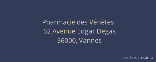 Pharmacie des Vénètes