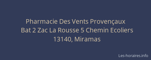 Pharmacie Des Vents Provençaux