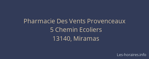 Pharmacie Des Vents Provenceaux