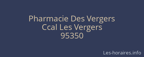Pharmacie Des Vergers