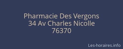 Pharmacie Des Vergons