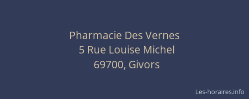 Pharmacie Des Vernes