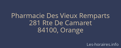 Pharmacie Des Vieux Remparts