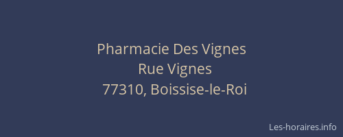 Pharmacie Des Vignes