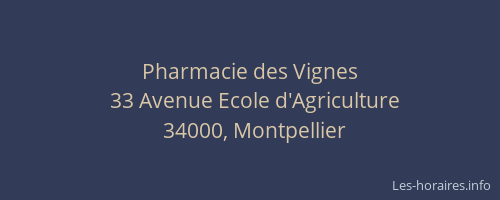 Pharmacie des Vignes