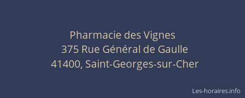 Pharmacie des Vignes