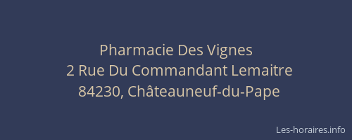 Pharmacie Des Vignes