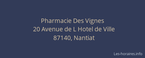 Pharmacie Des Vignes