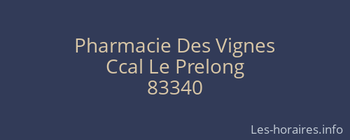 Pharmacie Des Vignes