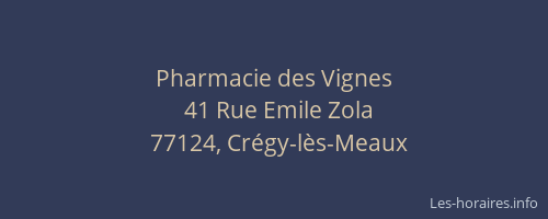 Pharmacie des Vignes