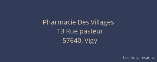 Pharmacie Des Villages