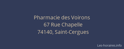 Pharmacie des Voirons