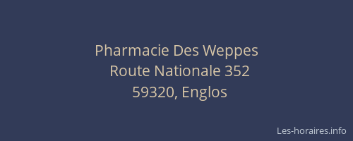 Pharmacie Des Weppes