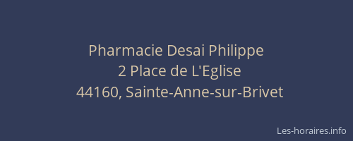 Pharmacie Desai Philippe