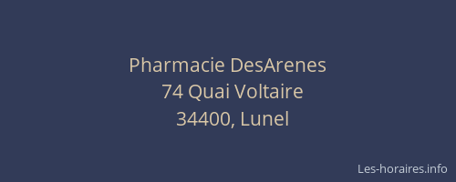 Pharmacie DesArenes
