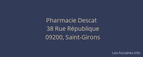 Pharmacie Descat