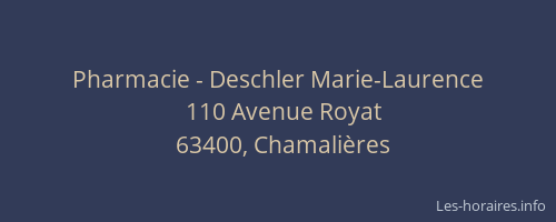 Pharmacie - Deschler Marie-Laurence
