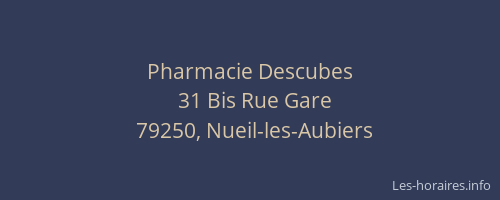 Pharmacie Descubes