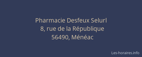 Pharmacie Desfeux Selurl