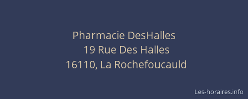 Pharmacie DesHalles