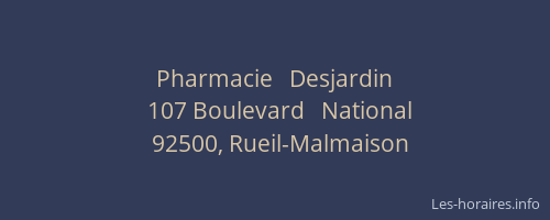 Pharmacie   Desjardin